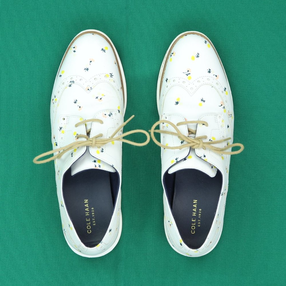 Cole Haan ZerØgrand Wingtip Oxford Floral Shoes